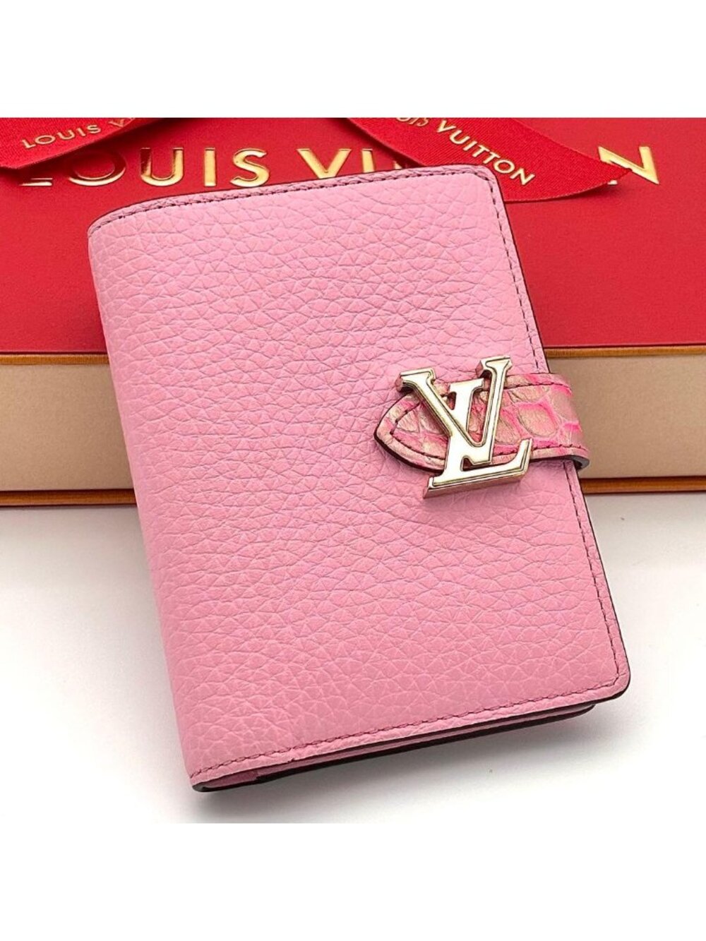 Louis Vuitton Wallet Vertical CP Croco Pink